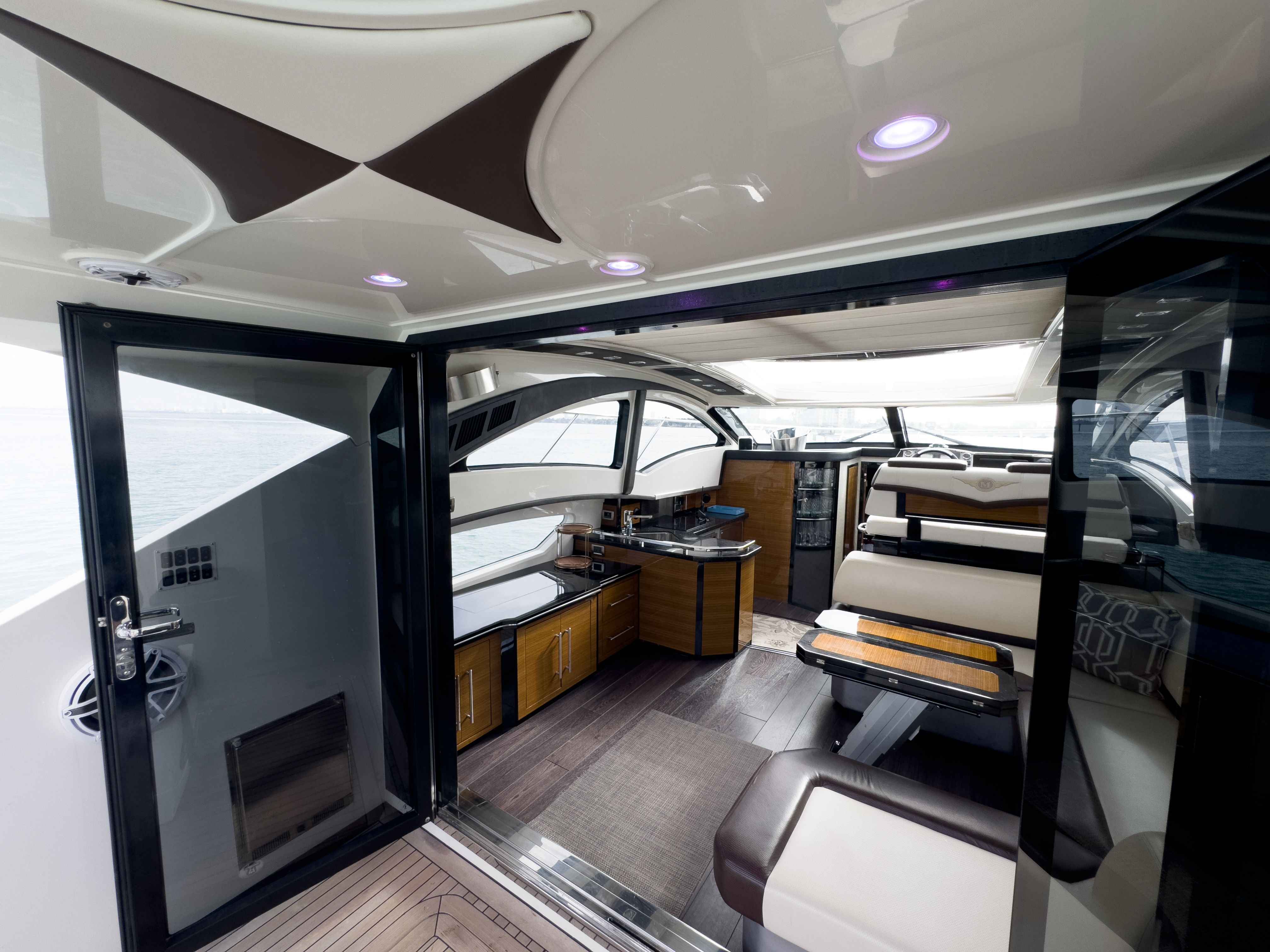 42ft Marquis Sport Coupe yacht rental Miami - galley kitchen for catered yacht events