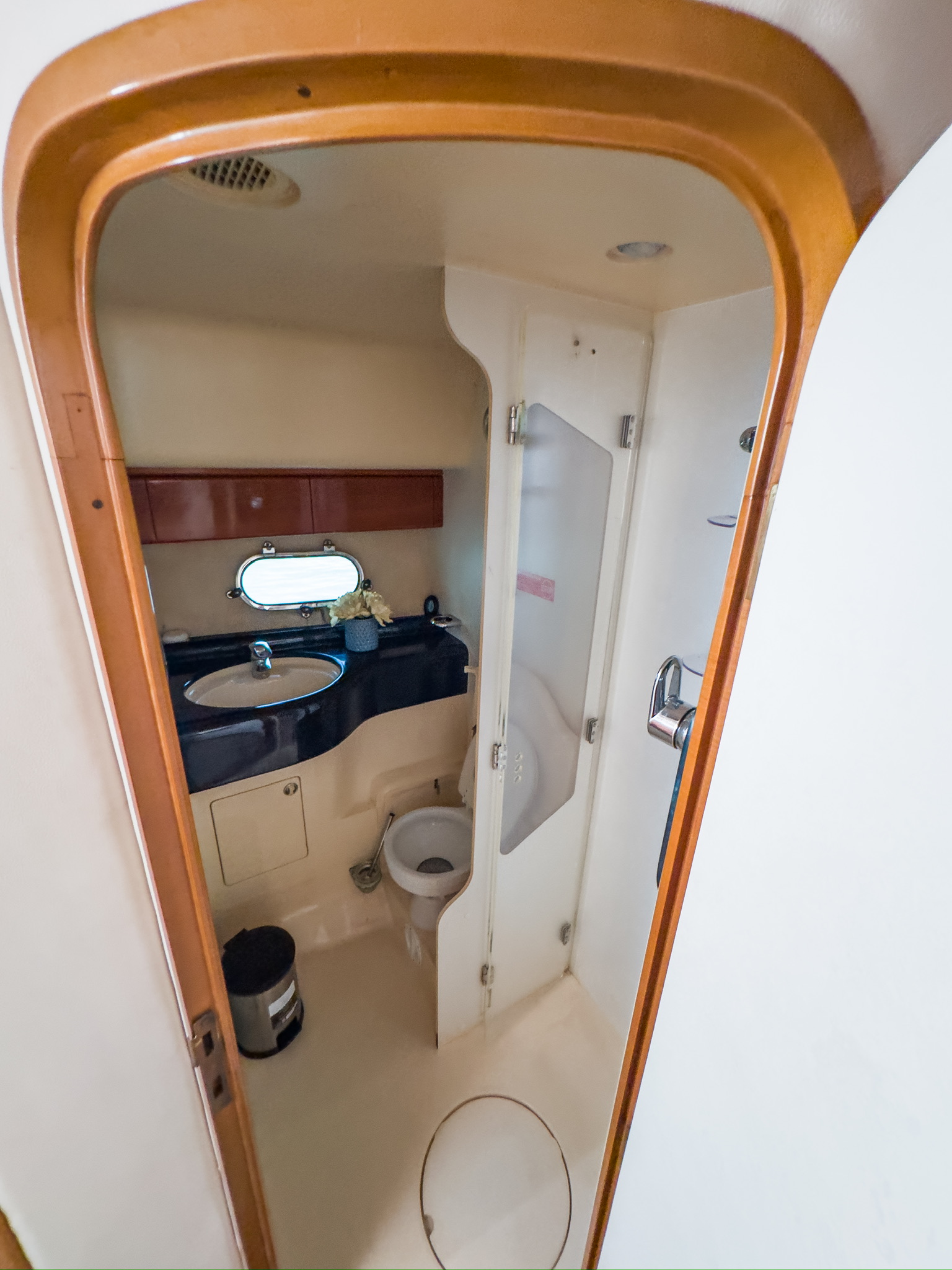 48ft Princess Flybridge yacht rental Miami - galley kitchen for catered yacht events