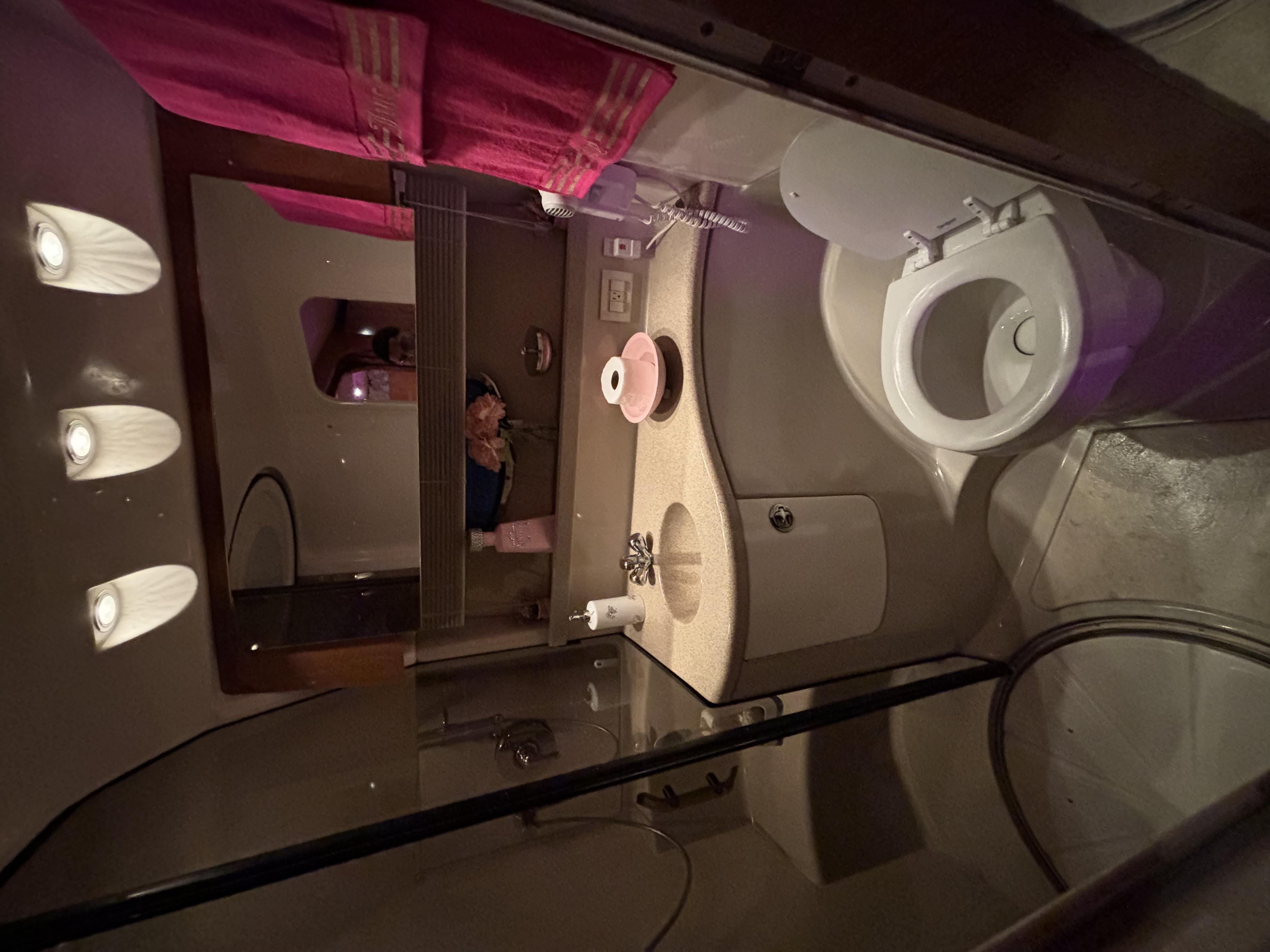 45ft Diamond Pink yacht rental Miami - comfortable lounge area for group celebrations