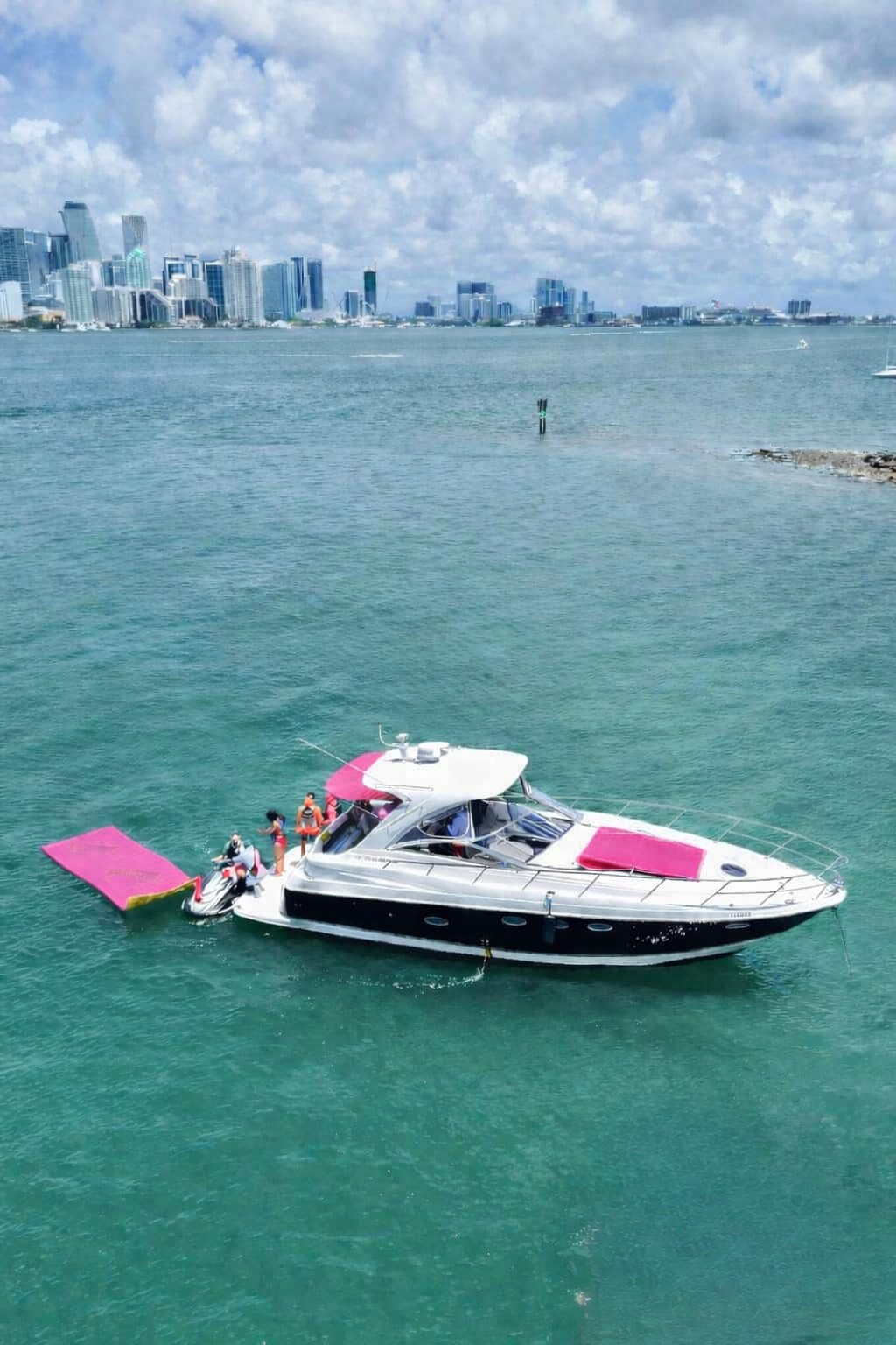 45ft Diamond Pink yacht rental Miami - galley kitchen for catered yacht events