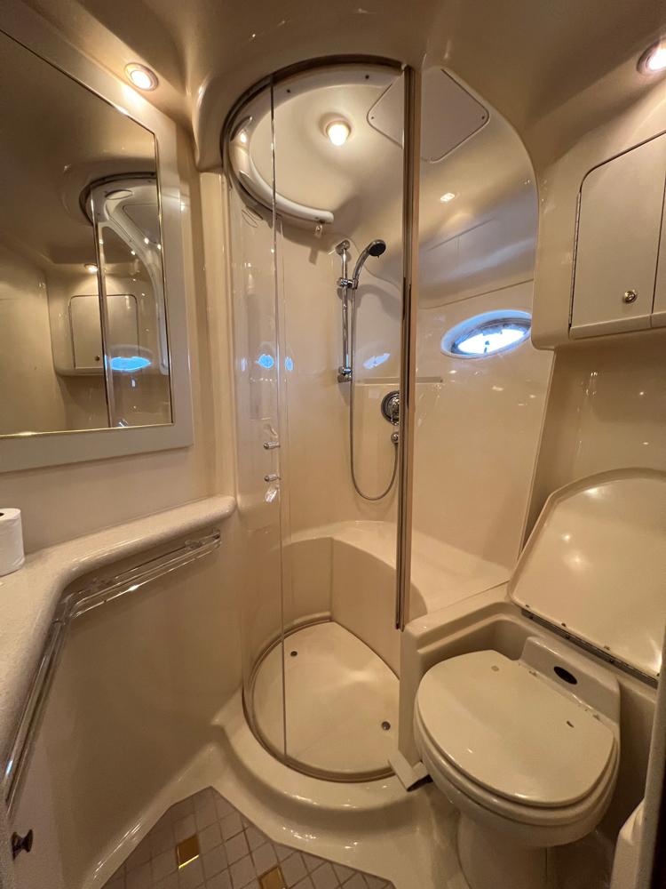 60ft Pink Sea Ray yacht rental Miami - comfortable lounge area for group celebrations