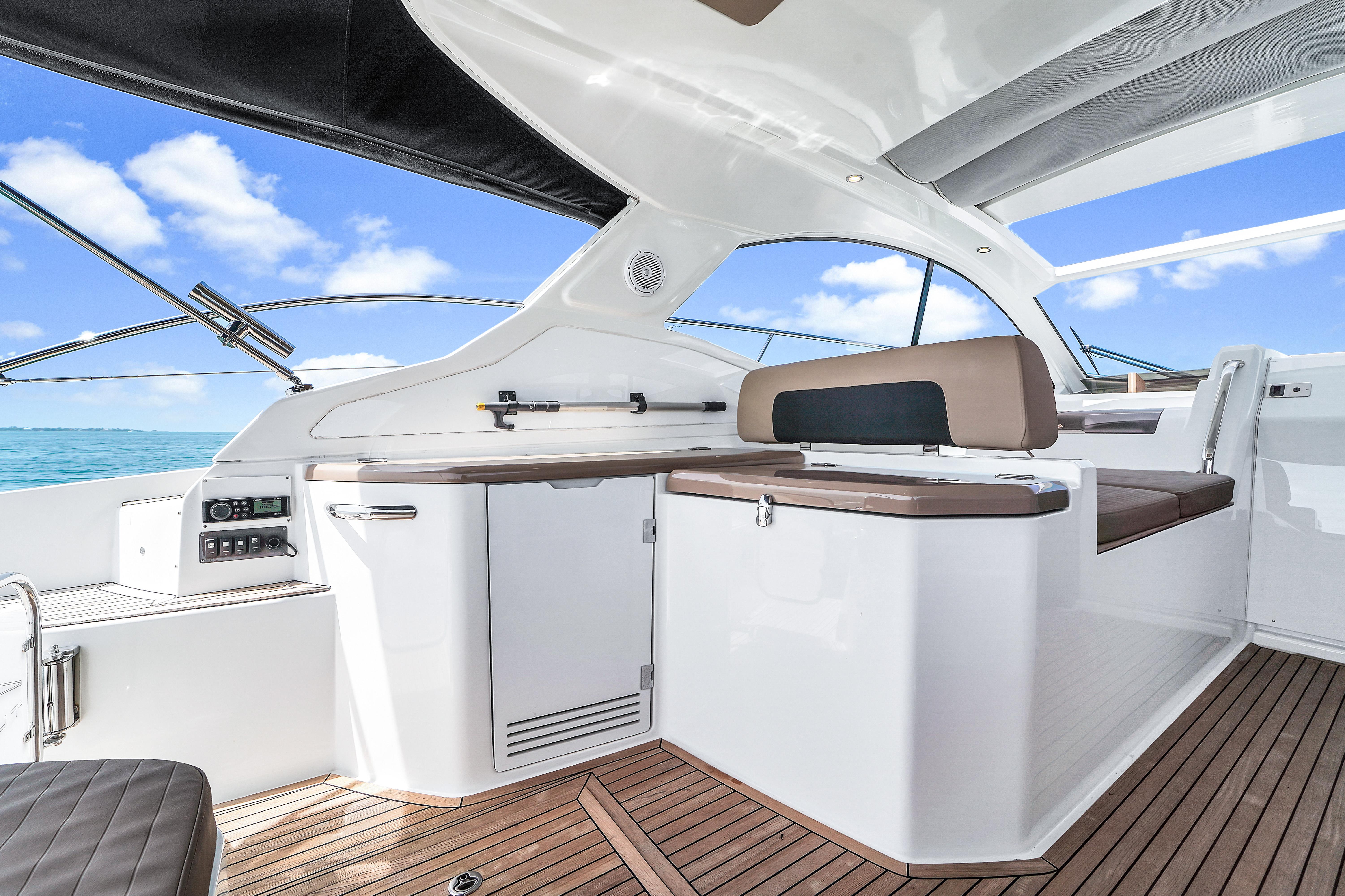 45ft Azimut Atlantis yacht rental Miami - galley kitchen for catered yacht events