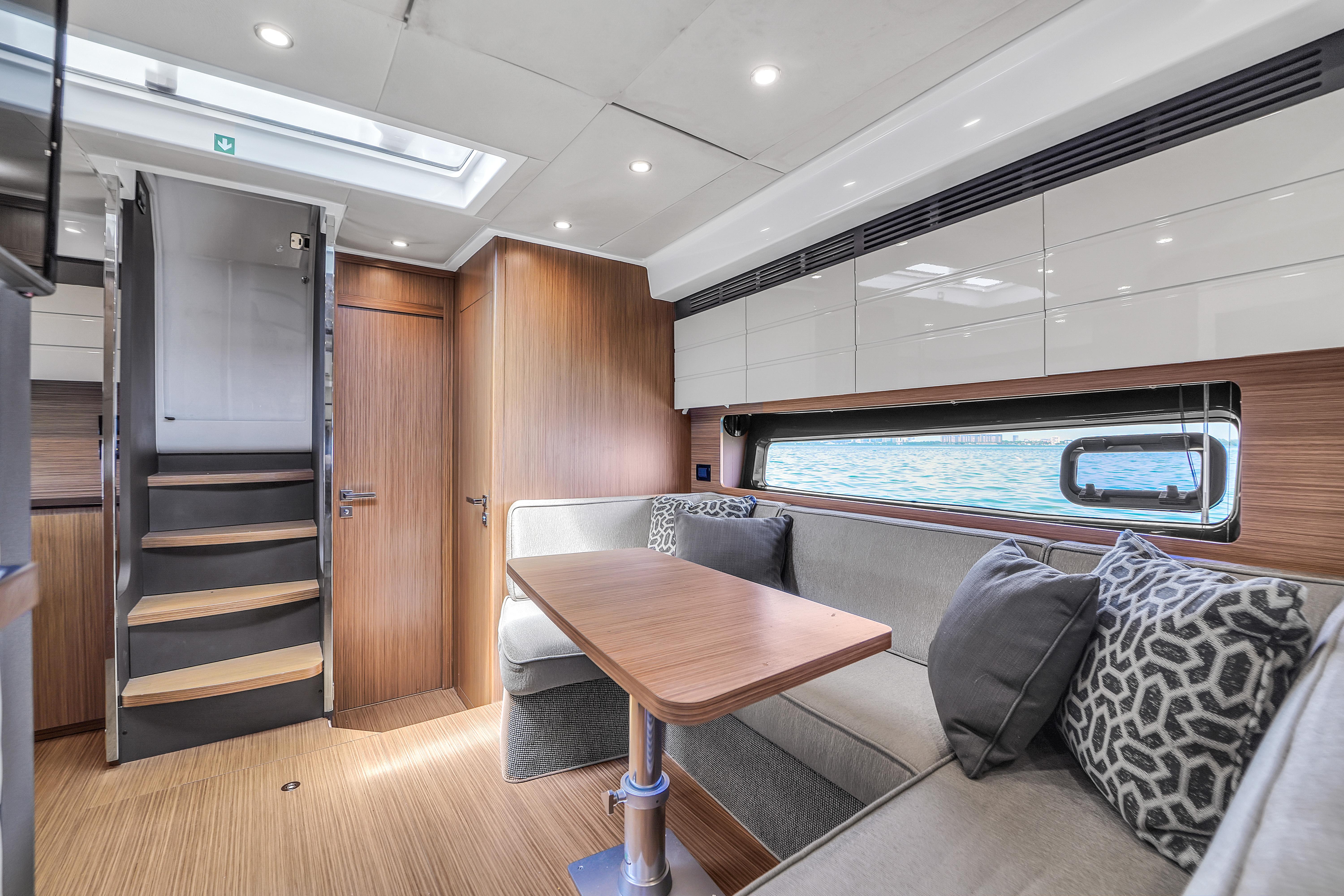 45ft Azimut Atlantis yacht rental Miami - galley kitchen for catered yacht events