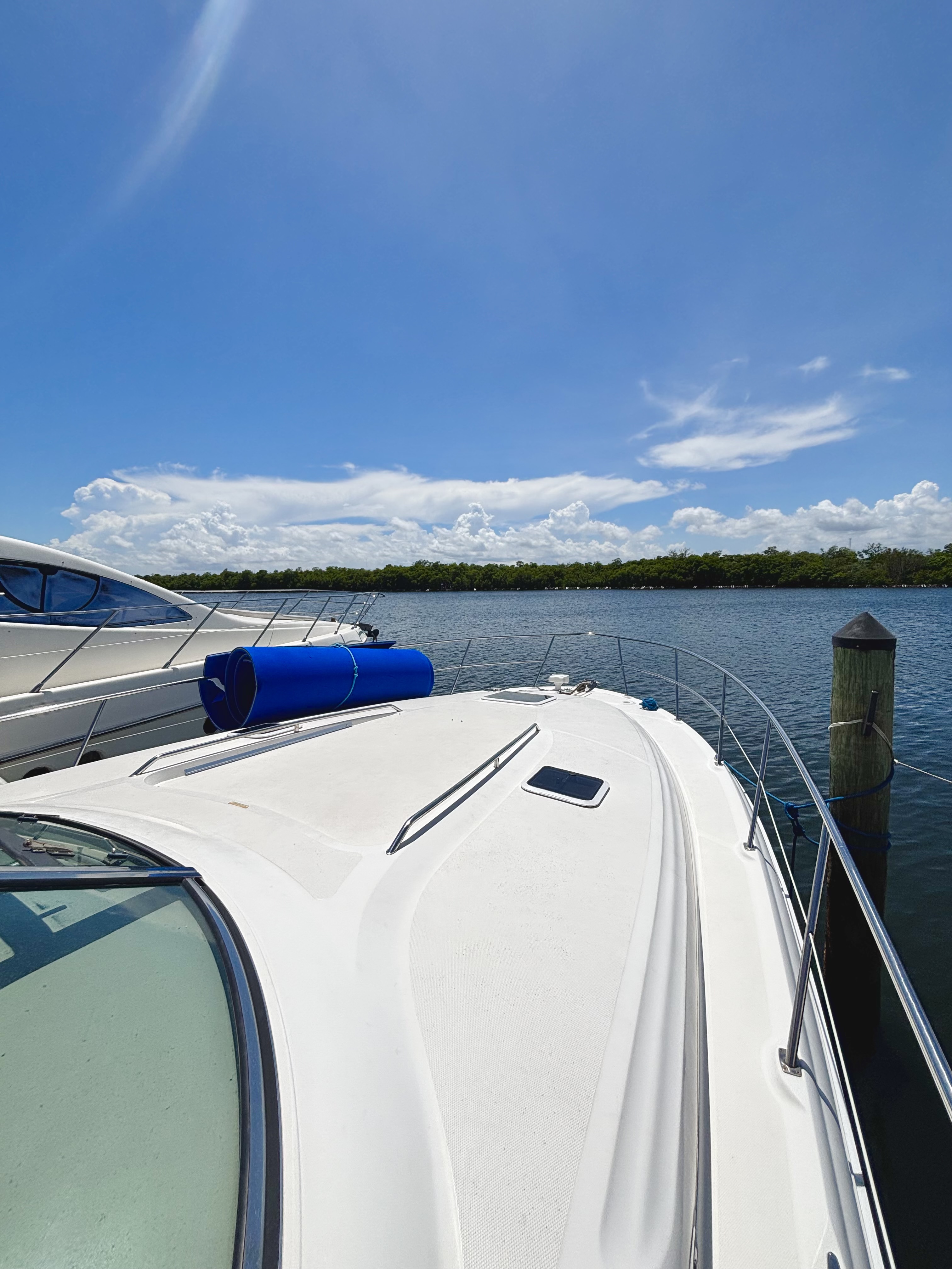 45ft Searay H yacht rental Miami - stern swim platform with water access for snorkeling