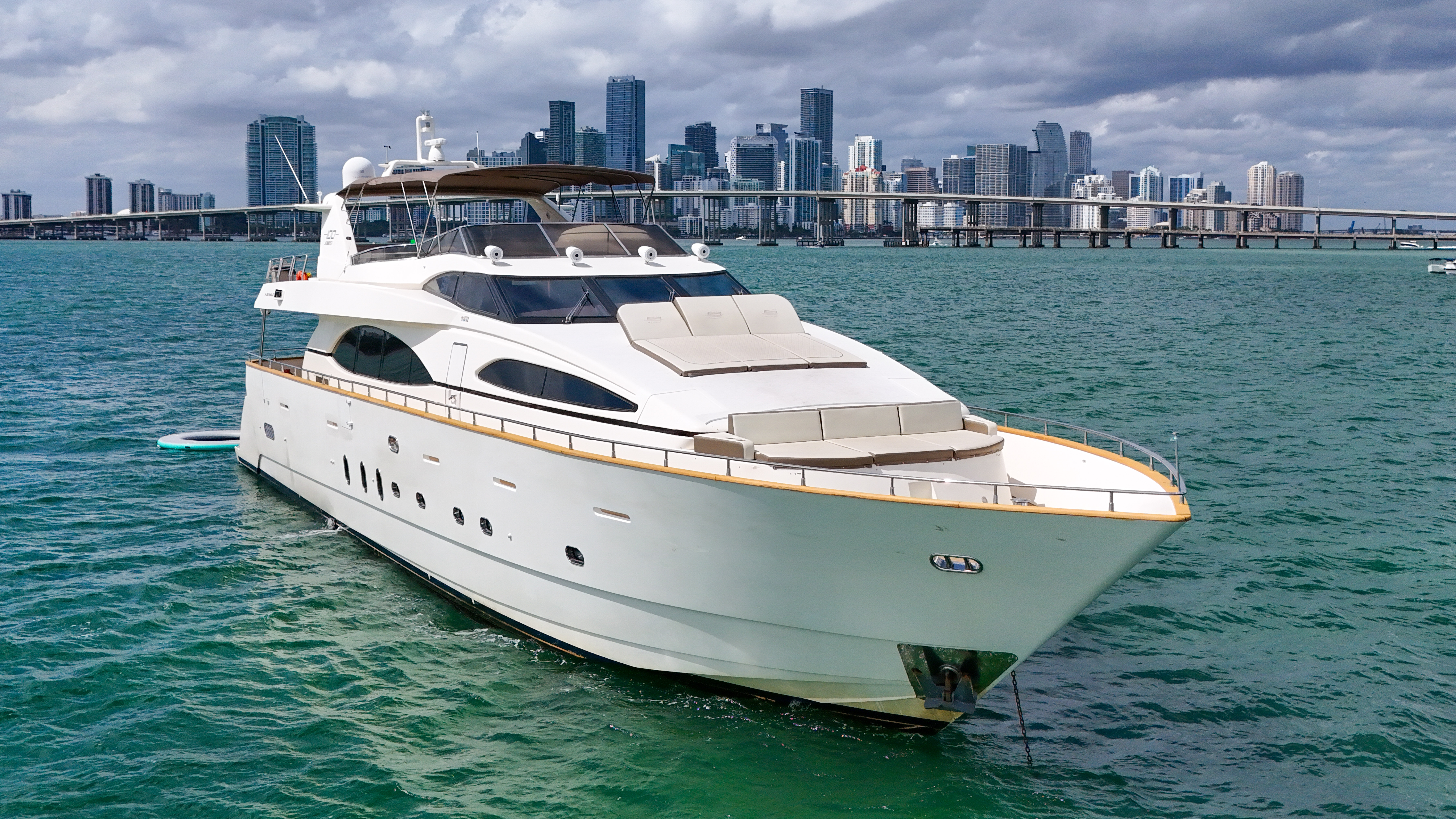 100ft Azimut D yacht rental Miami - elegant interior salon for corporate events and private gatherings
