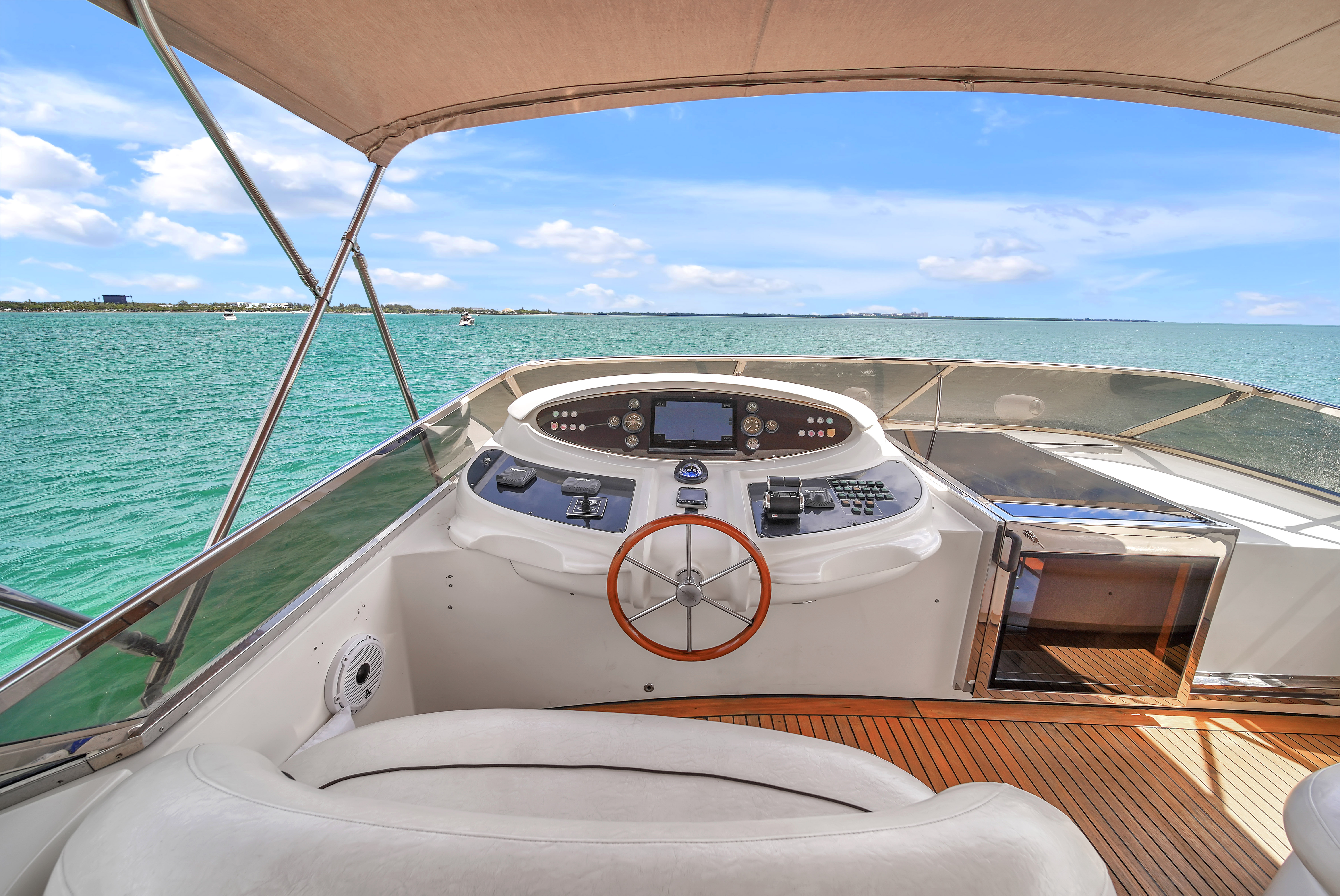 100ft Azimut D yacht rental Miami - elegant interior salon for corporate events and private gatherings