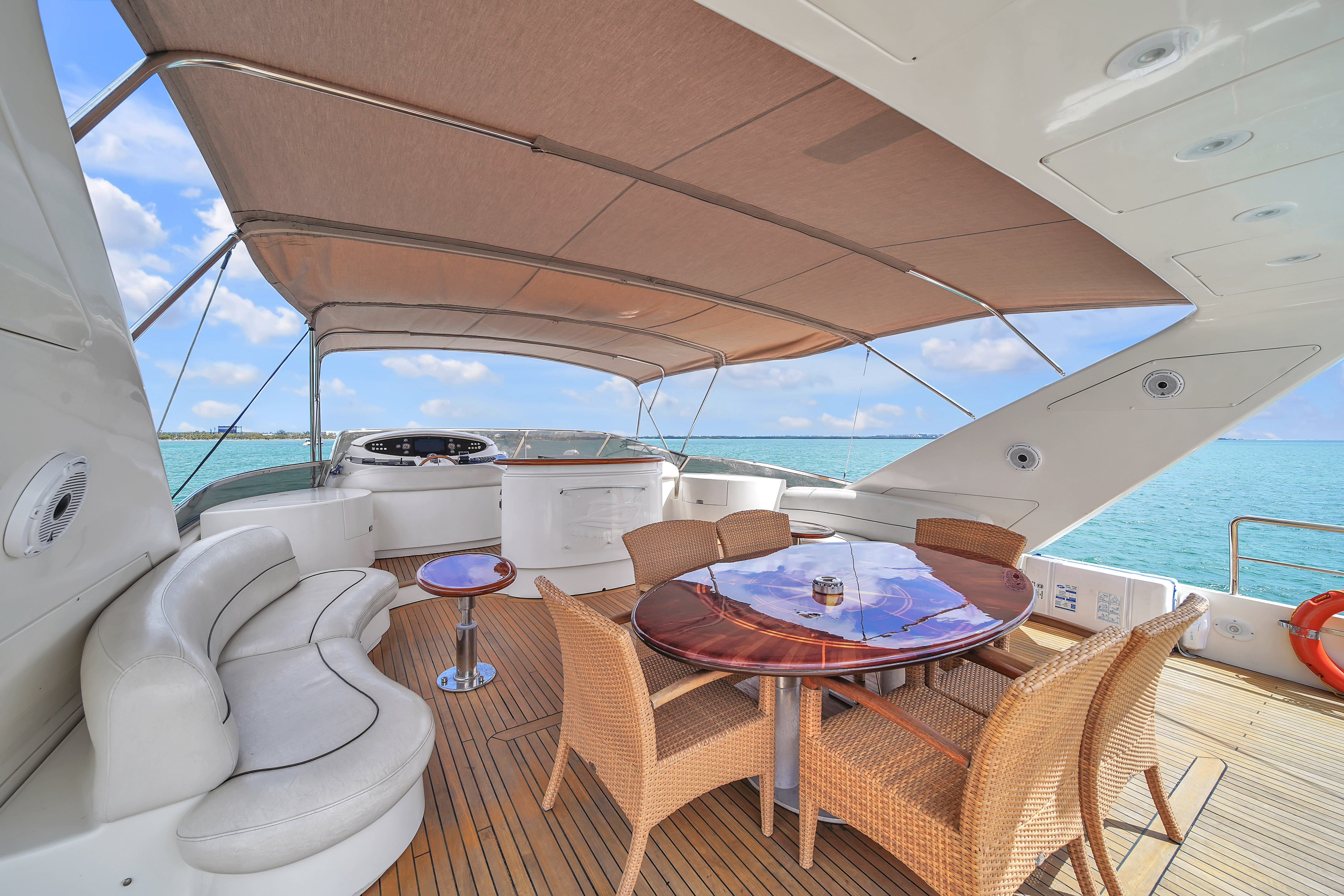 100ft Azimut D yacht rental Miami - galley kitchen for catered yacht events