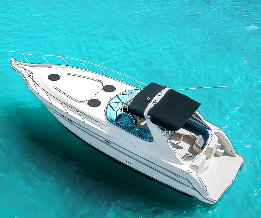 45ft Maxum Cruiser luxury yacht charter Miami - exterior view perfect for parties and celebrations